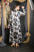 OWO THE LABEL Women Dress Polyester Satin Long Dress With Digital Print (OTL-DRS1069)